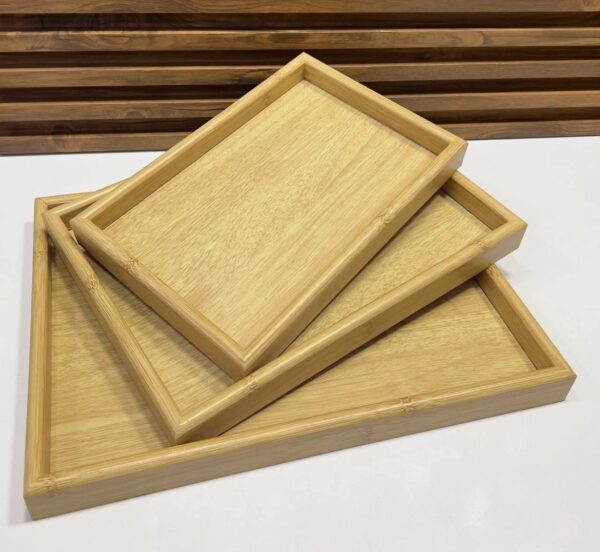 set drvenih tacni od bambusa