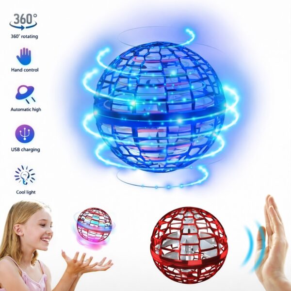 leteca svetleca dron lopta - najbolji pokloni za decije rodjendane od 5 do 8 godina, najbolji pokloni za unuke, rodjendanski pokloni za decu