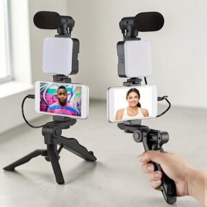 set za snimanje za telefon, stativ za telefon sa mikrofonom, ducni drzac, oprema za snimanje, selfi stap i oprema za mobilne, online producivanje beograd