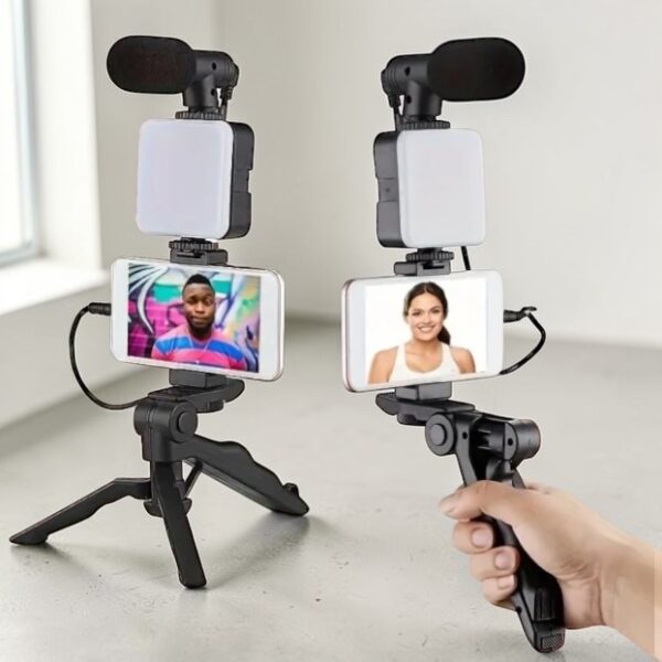 set za snimanje za telefon, stativ za telefon sa mikrofonom, ducni drzac, oprema za snimanje, selfi stap i oprema za mobilne, online producivanje beograd